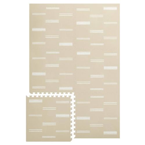 Lillefolk Foam Baby Play Mat – Interlocking Play Tiles for Kids | Non-Toxic Crawling Mat for Tummy Time, Toddlers & Infants – 6x4ft Japandi Design 6 Tiles