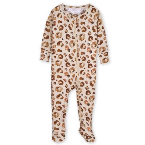 Gerber Baby and Toddler Buttery-Soft Snug Fit Footed Pajamas, Color: Spotted leopard, Size: 3-6 months