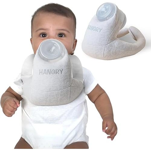 Bottle Holder for Baby - Hangry - Promotes Motor Skill Development and Independence - Soft with Secure Adjustable Velcro Closure