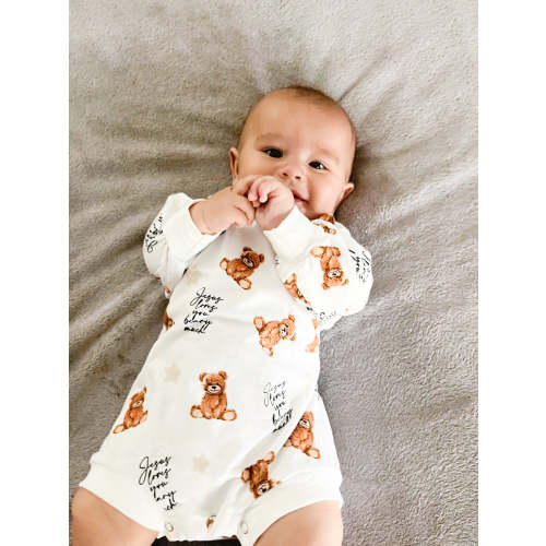 Jesus Loves You Beary Much Bubble Jumpsuit – OUR HOUSE ABOVE