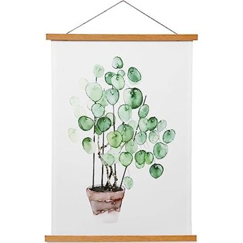 Magnetic Poster Frame Hanger, Natural Teak, 16x24 16x22 16x20 Poster Hanger for Photos, Pictures, Prints, Maps, Scrolls and Canvas Artwork
