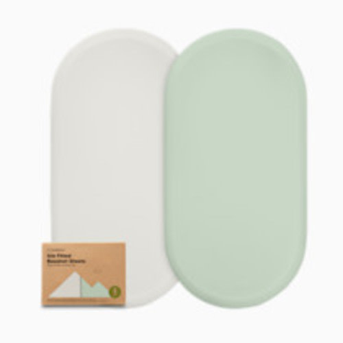 KeaBabies Isla Fitted Bassinet Sheets (2 Pack) - Sage