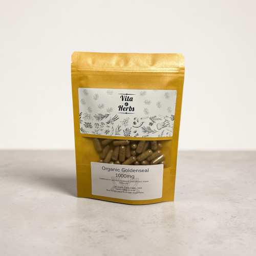 Organic Goldenseal 1000mg | Organic, Non-GMO, No Dyes or Fillers | Vegan Supplement Capsules
