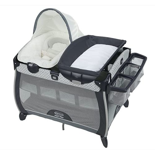 Graco Pack 'n Play Playard Quick Connect Portable Seat Deluxe, McKinley - W/ Vibration and Deluxe Storage