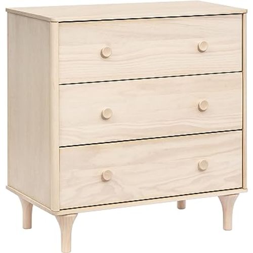 Babyletto Lolly 3-Drawer Changer Dresser with Removable Changing Tray in Washed Natural, Greenguard Gold Certified