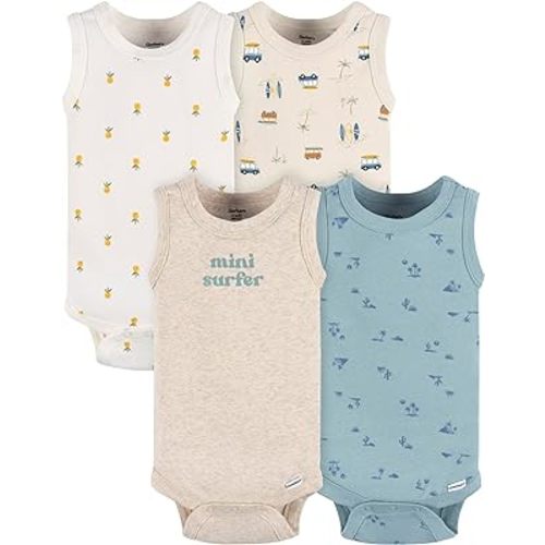 Gerber Baby Boys Multi-Pack Sleeveless Onesies Bodysuit