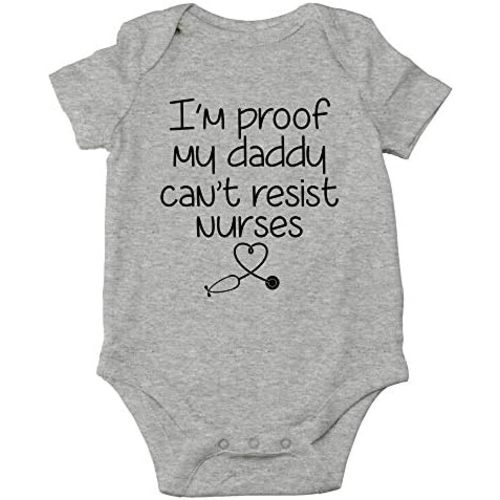 CBTwear I'm Proof My Daddy Can't Resist Nurses Baby Bodysuit Funny Infant Outfit Unisex Comfy Romper