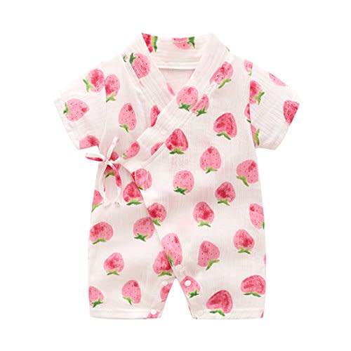 PAUBOLI Kimono Robe Newborn Cotton Yarn Robe Baby Romper Infant Japanese Pajamas…