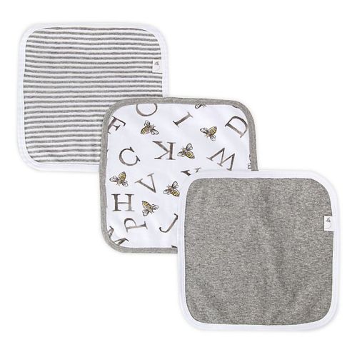 Burt's Bees Baby® 3-Pack Organic Cotton Washcloths in - Heather Gray