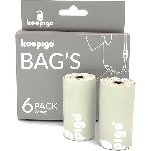 Compostable Disposal Diaper Bags | Leak Proof Waste Diaper Bags 6 Rolls | Quick & Convenient Diaper Disposal | Baby Essential Item Eco-Friendly Trash Bags | Disposable Bags for Dirty Diapers Pack of 6