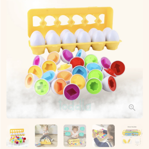 Toddla™ Montessori Geometric Eggs – toddla