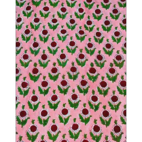Quilted Floral Baby Diaper Caddy Organizer, Pink Poppy Print Nursery Storage Basket