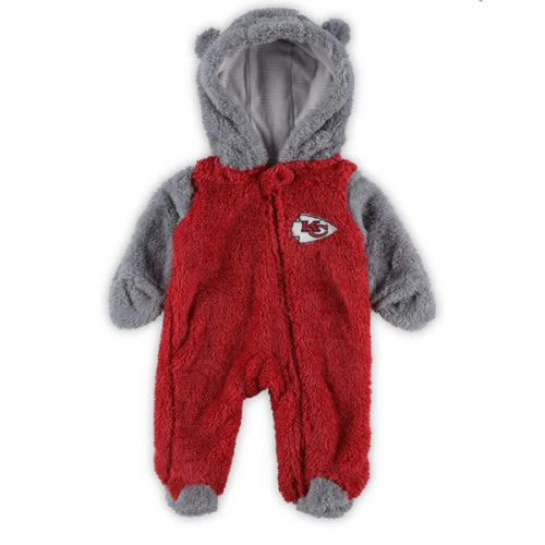 Kansas City Chiefs/NFL Game Nap Teddy Fleece Bunting Full-Zip Sleeper