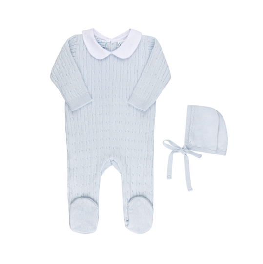 Newborn Baby Boy Cable Knit Coming Home Outfit | Newborn Baby Clothes | Newborn Knitted Outfit | Feltman Brothers
