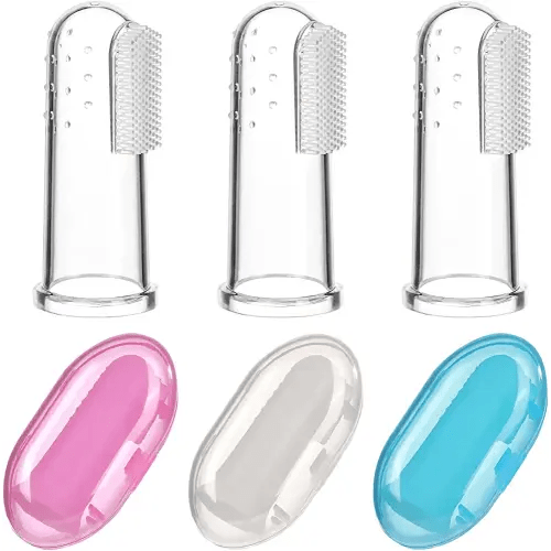 Baby Finger Toothbrush for Training Teething - Infant & Toddles & Lids Teeth Brush Soft Babies Toothbrushes Oral Cleaning Massager to Train Your Child Healthy Oral Habits -3 PCS