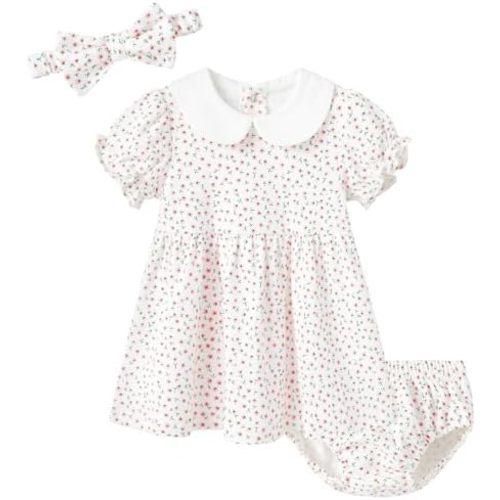 pureborn Baby Girls Dress Outfit Set Infant Playwear Dresses 0-24 Months