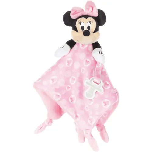 KIDS PREFERRED Disney Baby Minnie Mouse Plush Stuffed Animal Snuggler Lovey Security Blanket - Pink,13.18" x 13.18" x 3.62"