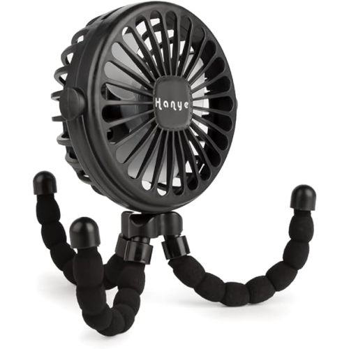 Stroller Fan Mini Handheld Octopus Fan Baby Fan with Flexible Tripod Wrapped on Stroller, Car Seat, Student Bed, Bike USB Rechargeable Fan, Desk Fan for Office and Baby Room or Outdoor