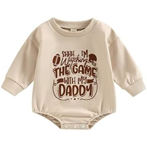 Amazon.com: AEEMCEM Baby Boy Girl Football Outfit Game Day Sweatshirt Romper Oversized Long Sleeve Bodysuit Cute Fall Winter Clothes: Clothing, Shoes & Jewelry