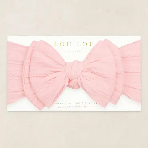 Cable Knit Headband - Baby Pink