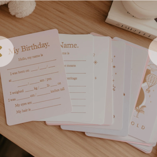 Baby Milestone Cards - Cream– Fox & Fallow