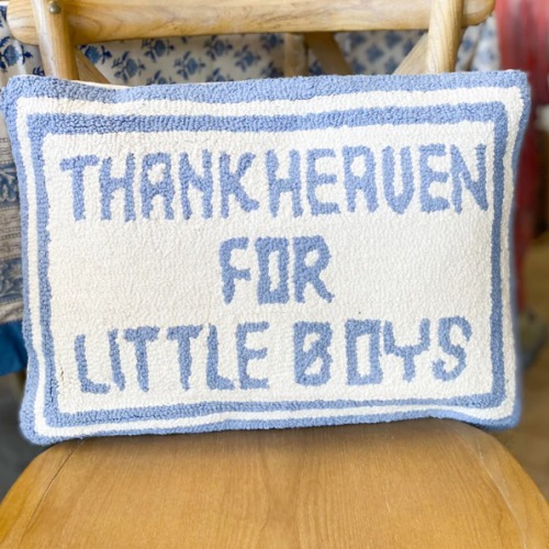 Thank Heaven for Little Boys Pillow – Crossroads Collective