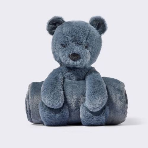 Plush Blanket with Soft Toy - Blue Bear - Cloud Island™