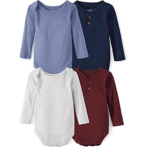 The Children's Place baby-boys And Newborn Long Sleeve Bodysuits, Multipacks