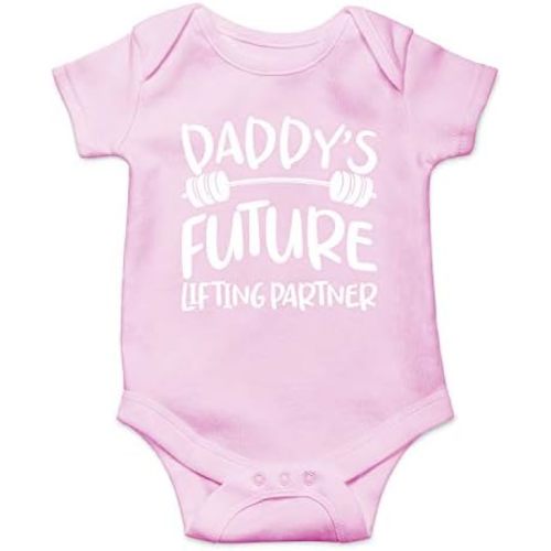 Daddy's Future Lifting Partner - Funny Baby Essentials Bodysuit - Baby Girl Clothes Boy Romper