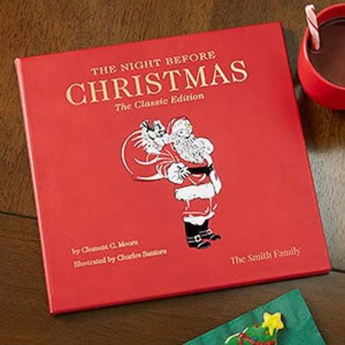 The Night Before Christmas Personalized Leather Book