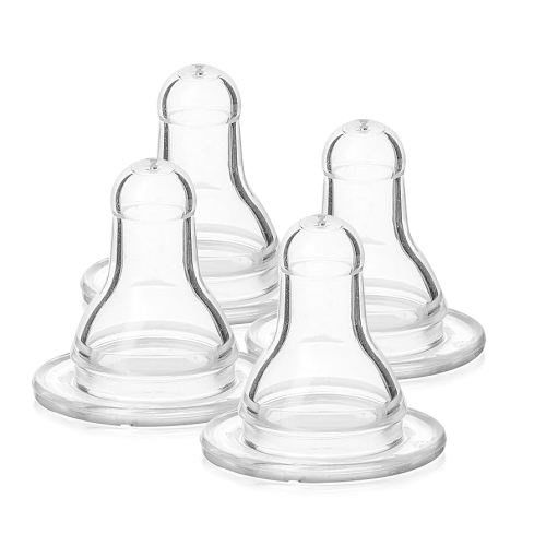 Evenflo 4 Pack Classic Silicone Nipple, Medium Flow (3-6 months)
