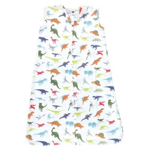 Hudson Baby Infant Boys Cotton Sleeveless Wearable Sleeping Bag, Sack, Blanket, Multicolor Dinosaurs, 6-12 Months