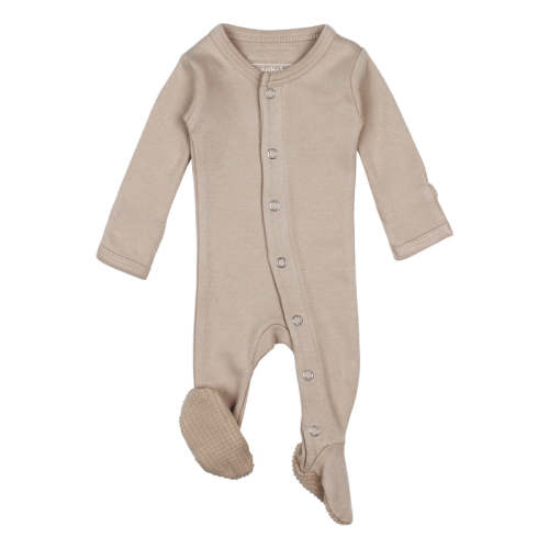 Organic Snap Footie in Oatmeal Preemie-NB