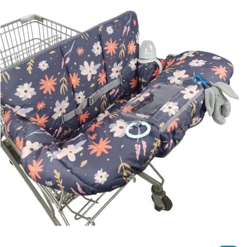 Amazon.com : Shopping Cart Cover for Baby/Toddler, Cozy High Chair Cover & Grocery cart Cover Cushion, Dark Blue : Baby