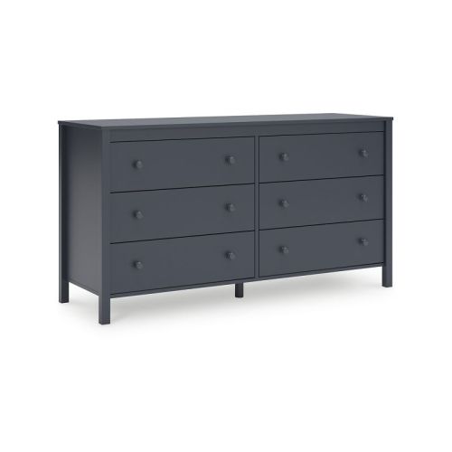 Signature Design by Ashley Simmenfort Six Drawer Dresser, Navy Blue