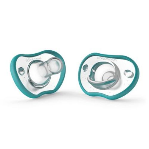 Nanobebe Flexy Silicone Pacifier 0-3 Months - Teal - 2pk