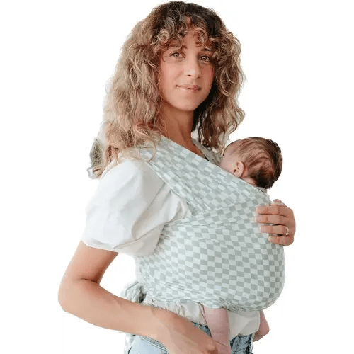 Solly Baby Wrap Carrier, for Newborn to Toddler 8-25 Lbs., Buttery-Soft & Lightweight Fabric, Reduce Crying & Increase Connection, Postpartum Essential, New Mom Gifts, Fern Chequer