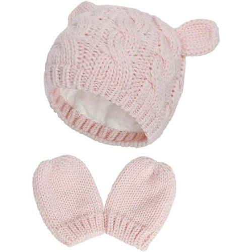 Baby Hat Glove Set Soft Newborn Baby Girl Boys Knitted Toddler Cap Gueiykk