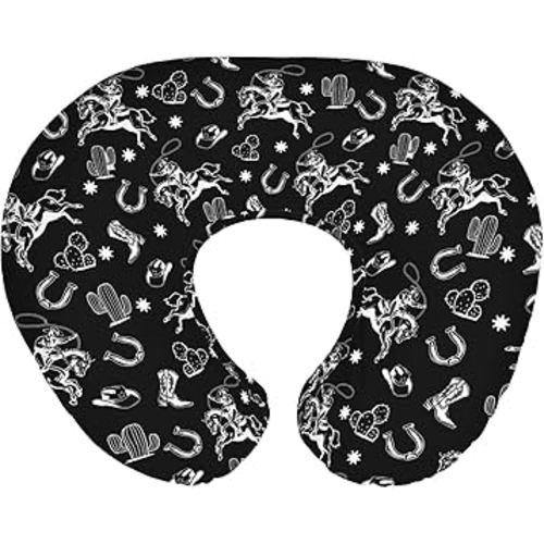 Country Western Nursing Pillow Covers for Boy Girl Cowboy Hat Boots Horse Cactus Nursing Pillow Slipcovers for Breastfeeding Pillows Wild West Desert Soft Stretchy Removable Covers for Newborn Infant