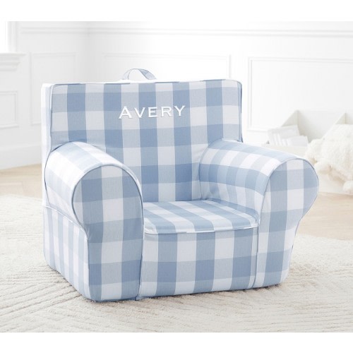 Kids Anywhere Chair®, Chambray Blue Twill with Buffalo Check