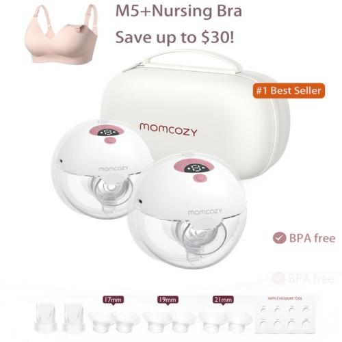 Momcozy M5 Hands-Free Wearable Breast Pump, Double-Sealed Flange - TikTok Shop