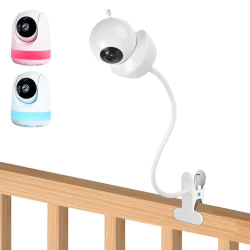 Flexible Baby Monitor Mount for Babysense V43/HDS2/V24R/VBM55TX/ Max View Video Baby Monitor, Gooseneck Baby Camera Stand with Perfect View Angle and Easy Installation, Attach to Wherever You Want