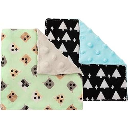 S&T INC. Crinkle Squares Baby Toys, 6 Inch x 6 Inch, Forest Animals, 2 Pack