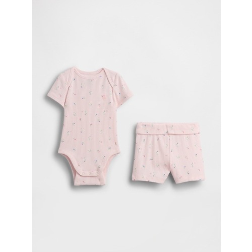 Baby Grow-With-Me TinyRib Short Set