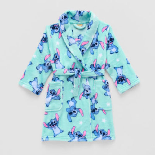 Disney Collection Toddler Girls Knee Length Long Sleeve Lilo & Stitch Robe