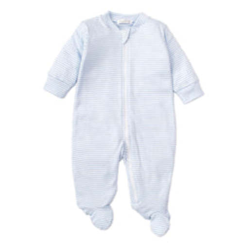 Stripes Footie - Blue | The Little Lane Shop