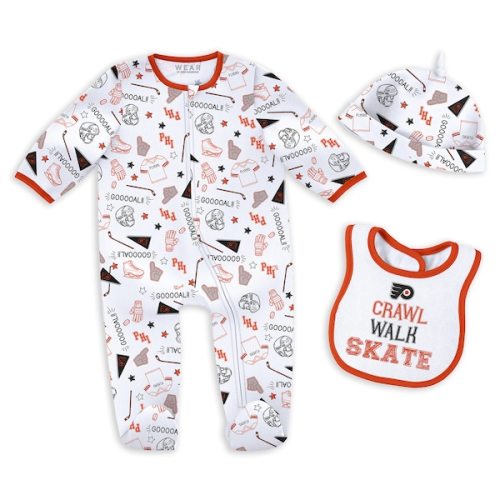 Philadelphia Flyers WEAR by Erin Andrews Newborn & Infant Sleep and Play Sleeper Set with Bib