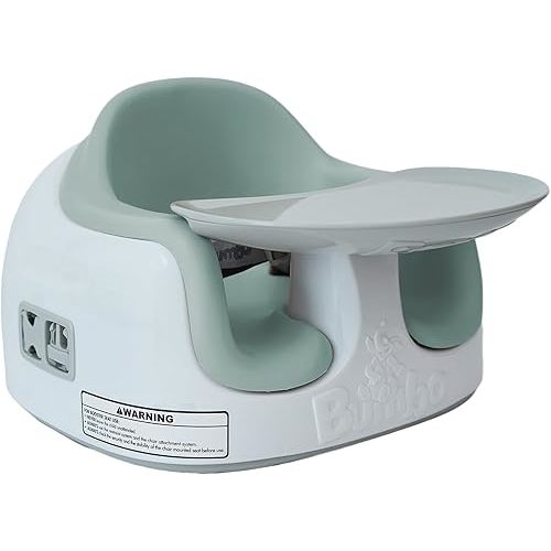 Bumbo 3-in-1 Multi-Seat for 6 to 36 Months, Travel Baby Feeding & Play Floor Seat, All-in-One Portable Booster with Tray & Toddler High Chair, Agave