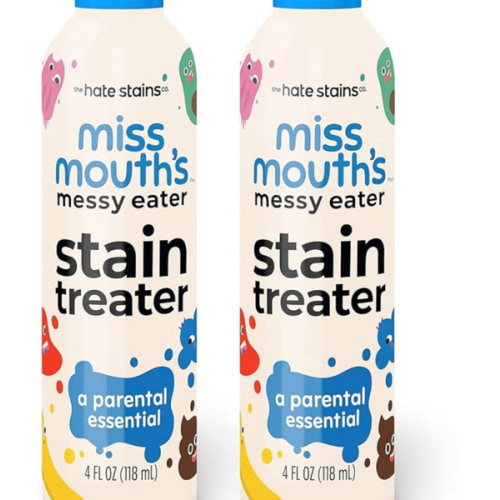 Miss Mouth's Messy Eater Stain Treater Spray - 4oz 2 Pack Stain Remover - Newborn & Baby Essentials - No Dry Cleaning Food, Grease, Coffee Off Laundry, Underwear, Fabric