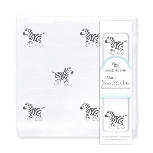 Muslin Cotton Zebra Swaddle Blanket Newborn Nursing Cover Carseat Cover Playmat